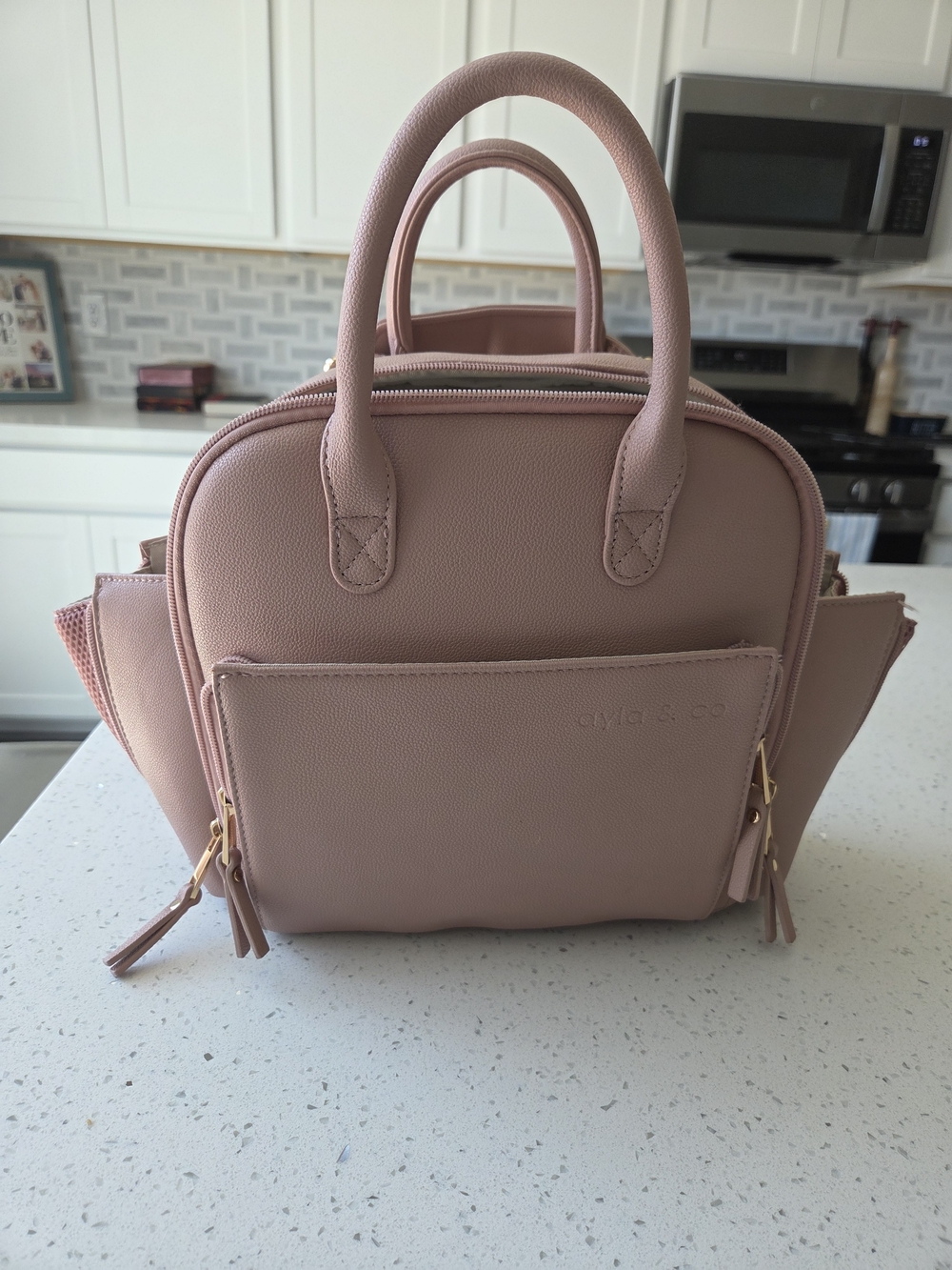 Ayla & Co Mini Diaper Bag - Pale Pink